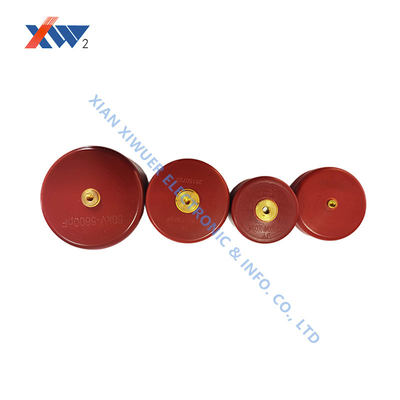30kV 5000pF High Voltage Doorknob Capacitor with Screw Terminal for Temperature Monitoring and Custom Applications