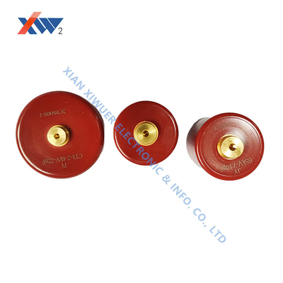 30kV 5000pF High Voltage Doorknob Capacitor with Screw Terminal for Temperature Monitoring and Custom Applications